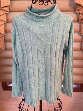 Women's Hasting & Smith Petites Mint Green Long Sleeve Sweater Size Petite Small